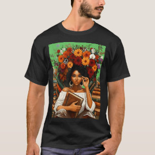 Camiseta Mês da História Negra Menina Afro Negra Mulheres L