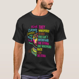 Camiseta Mês da História Negra Mulher Africana Afro Eu Sou
