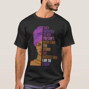 Camiseta Mês da História Negra Mulher Africana Afro Eu Sou 