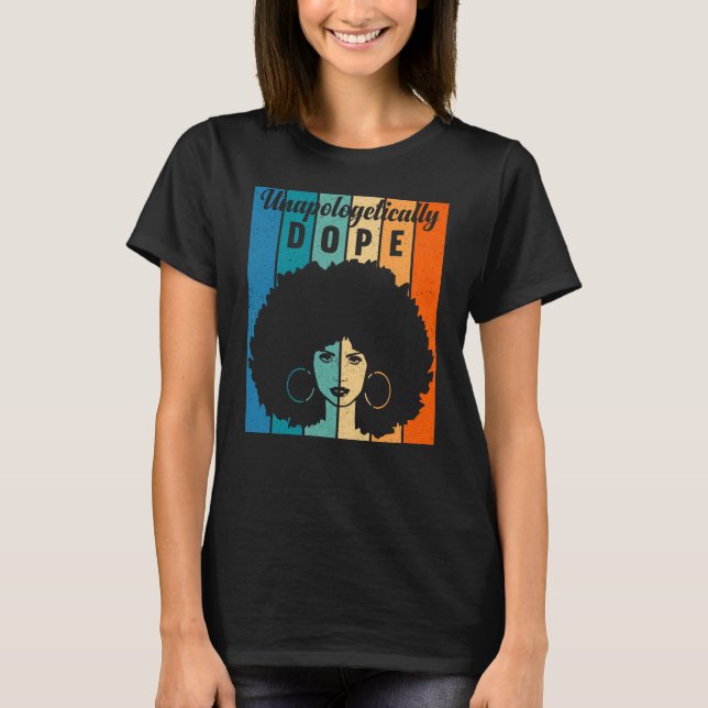 Camiseta Mês da História Negra Negra Indesculpável (Frente)