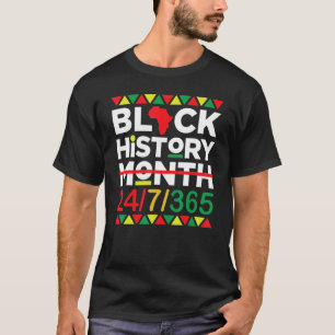Camiseta Mês da História Negra Orgulhoso Afro-Americano 247