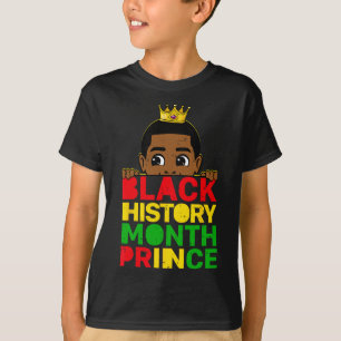 Camiseta Mês da História Negra Príncipe Africano Melanina M