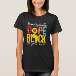 Camiseta Mês da História Negra Professor do 5º Ano Blm