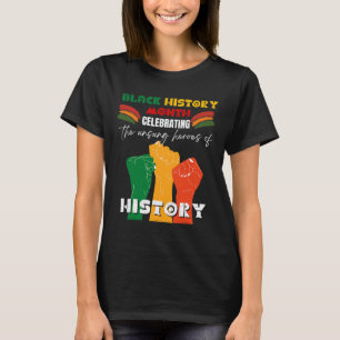 Camiseta Mês da História Negra Punho Africano Orgulho Ameri