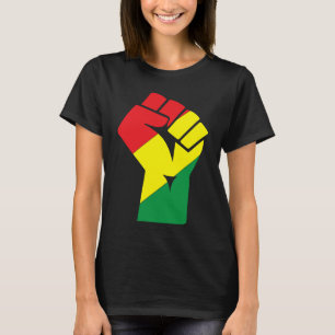 Camiseta Mês da História Negra Punho Poder Negro Afro-Ameri