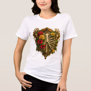 Camiseta Mês da História Negra Rainha Esqueleto Africano Fl