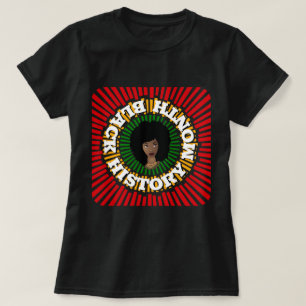 Camiseta Mês da História Negra, Raios do Sol, Mulher Negr