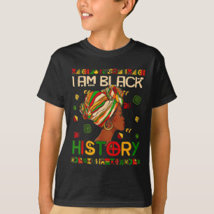 Camiseta Mês da História Negra Sou História Negra Mulher Ne