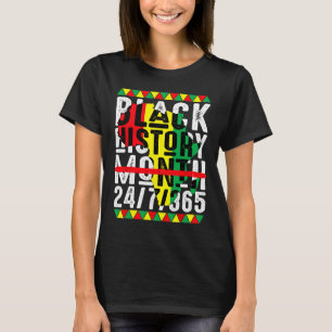 Camiseta Mês da História Negra Um Mês Não Pode Segurar Noss