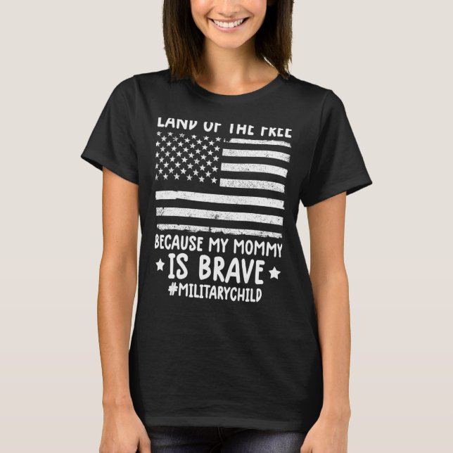 Camiseta Mês Da Terra Militar De Liberdade Porque Minha Mãe (Frente)