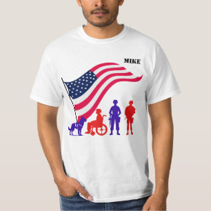 Camiseta Mês de Apreciação Militar Masculino