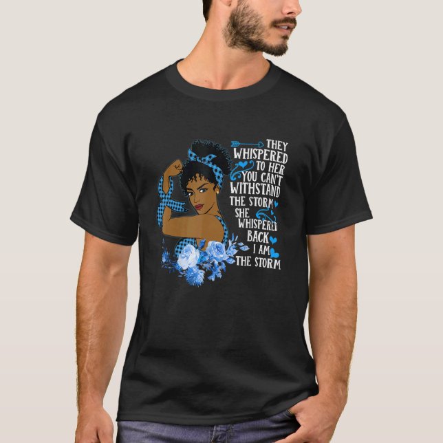 Camiseta Mês de Consciência da Diabetes para Poderosa Guerr (Frente)