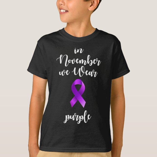 Camiseta Mês De Consciência Da Epilepsia Em Novembro Vestim (Frente)