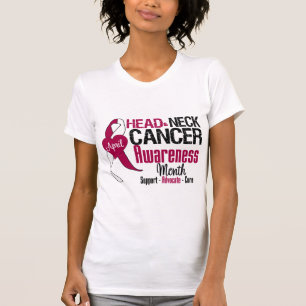 Camiseta Mês de Consciência do Cancer de Cabeça e Pesco
