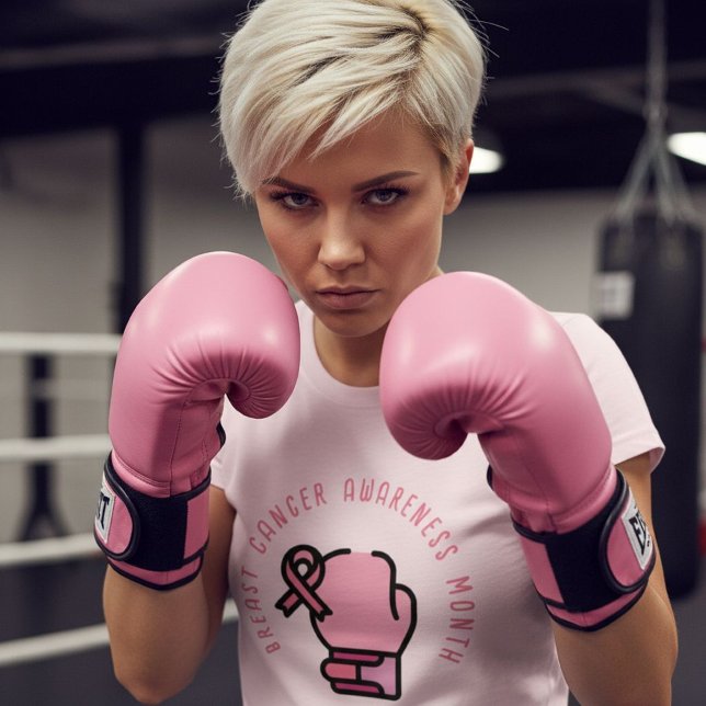 Camiseta Mês de consciência do câncer de mama (Breast Cancer Awareness Month T-Shirt.)