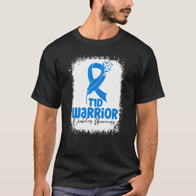 Camiseta Mês de Consciência do Guerreiro do Diabetes do Tip (Frente)