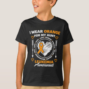 Camiseta Mês De Consciência Eu Visto Laranja Para Minha Tia