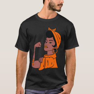 Camiseta Mês de Consciência Guerreiros de Fita Laranja Mulh