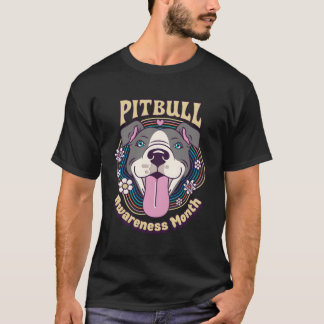 Camiseta Mês de Consciência Pitbull - Amor Pitbull - Parar