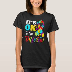 Camiseta Mês de Conscientização Autista É Okay Ser Diferent