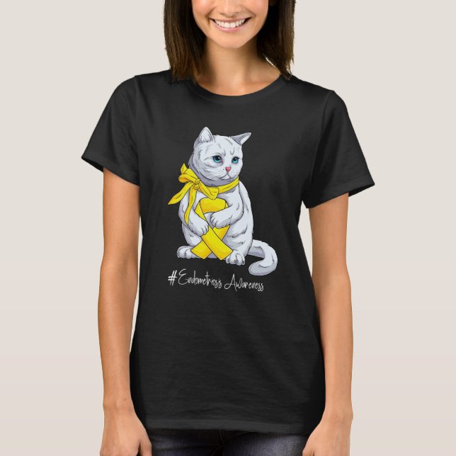 Camiseta Mês de Conscientização da Endometriose Fita Amarel (Frente)