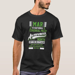 Camiseta Mês de Conscientização da Paralisia Cerebral Março