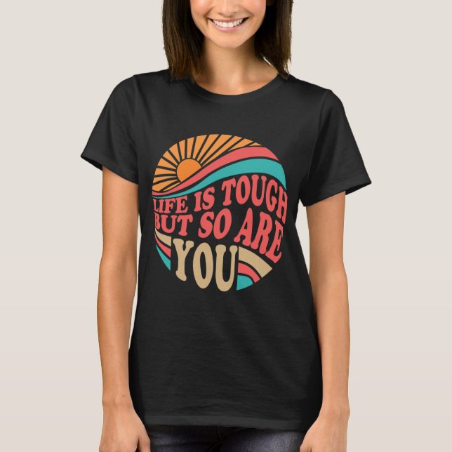 Camiseta Mês de Conscientização da Saúde A Vida É Difícil M (Frente)