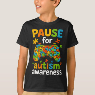 Camiseta Mês de Conscientização do Autismo de Gamer 2025 Cr