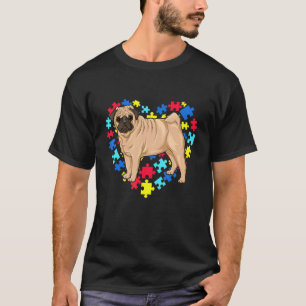 Camiseta Mês de Conscientização do Autismo do Pug de Estima