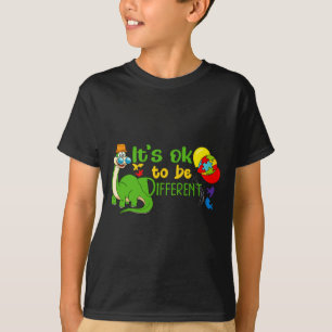 Camiseta Mês de Conscientização do Autismo É Ok Ser Diferen