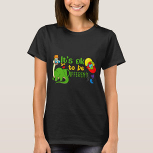 Camiseta Mês de Conscientização do Autismo É Ok Ser Diferen