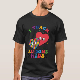 Camiseta Mês de Conscientização do Autismo Eu Ensino Crianç