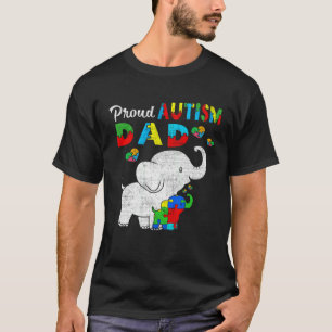 Camiseta Mês de Conscientização do Autismo Orgulhoso Pai de