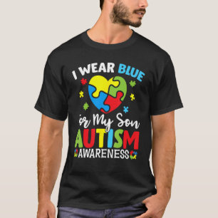 Camiseta Mês de Conscientização do Autismo Pai Mãe Coração