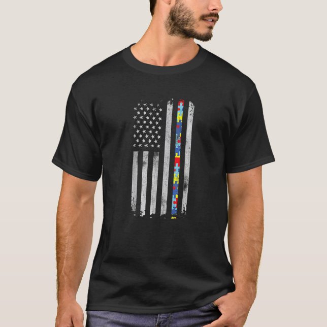 Camiseta Mês de Conscientização do Autismo Peça do Quebra-C (Frente)