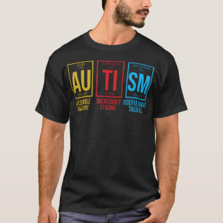 Camiseta Mês de Conscientização do Autismo Tabela Periódica