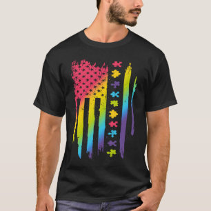 Camiseta Mês de conscientização do coração enigma do autism
