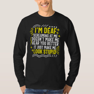 Camiseta Mês de Conscientização dos Surdos Estou Surdo Grit