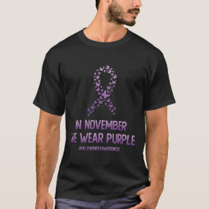 Camiseta Mês de Conscientização Em Novembro Nós Usamos Roxo