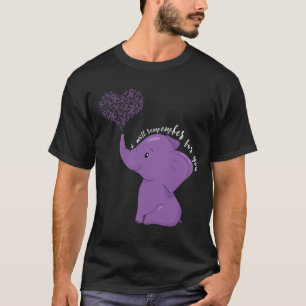 Camiseta Mês de Conscientização Eu Termino Elefante de Fita