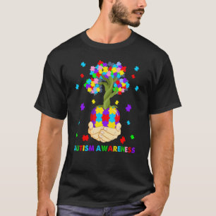 Camiseta Mês de conscientização sobre autismo da árvore Cor