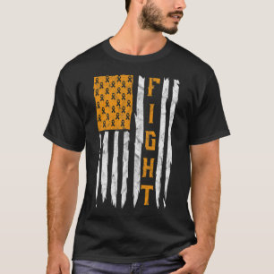 Camiseta Mês de Conscientização sobre Leucemia Bandeira Ame
