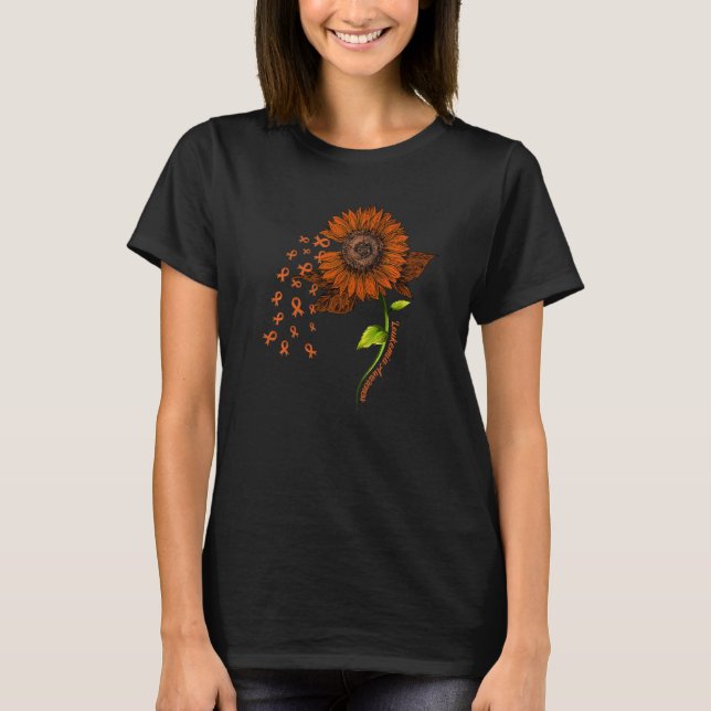 Camiseta Mês de Conscientização sobre Leucemia com Fita Lar (Frente)