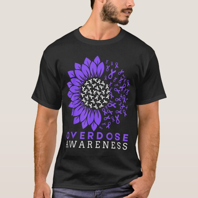 Camiseta Mês de Conscientização sobre Overdose Laço de Gira (Frente)