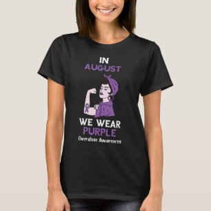 Camiseta Mês de Conscientização sobre Sobredose em Agosto F