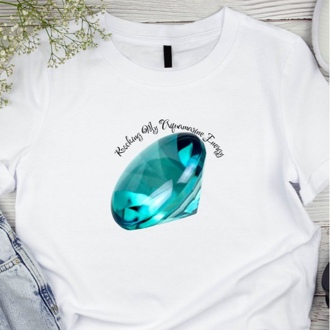 Camiseta Mês de Nascimento Inspirado no Aquamarine (Criador carregado)