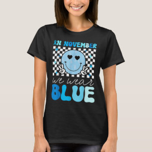 Camiseta Mês De Sensibilização Para A Diabetes De Groovy Em