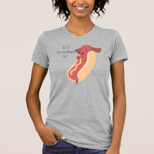 Camiseta Mês do Cachorro-Quente, pun com cachorrinho