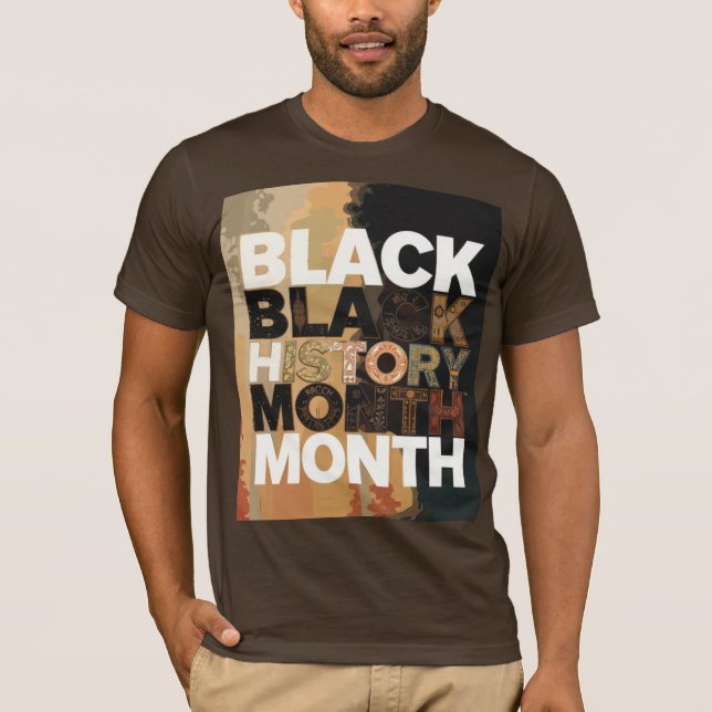 Camiseta Mês do Histórico Preto - Unidade em Cor (Frente)