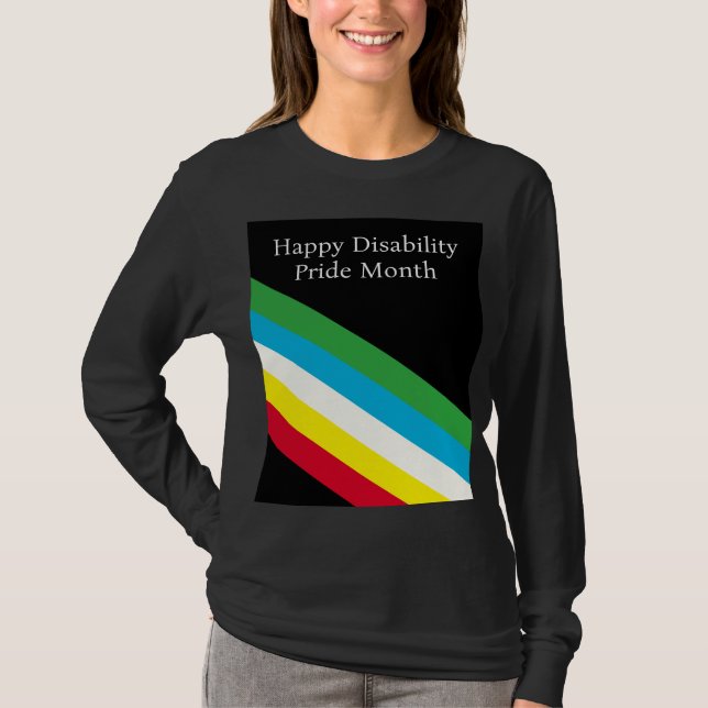 Camiseta Mês do Orgulho da Deficiência Feliz (Frente)